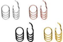 Laden Sie das Bild in den Galerie-Viewer, Vierfach 2 Clicker Ring piercinginspiration®