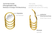 Laden Sie das Bild in den Galerie-Viewer, Vierfach 2 Clicker Ring piercinginspiration®