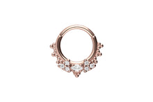 Laden Sie das Bild in den Galerie-Viewer, Ufo 7 Kristalle Oriental Kugeln Clicker Ring piercinginspiration®