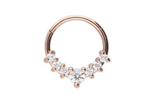 Laden Sie das Bild in den Galerie-Viewer, 7 Kristalle Clicker Ring piercinginspiration®
