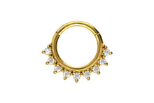 Laden Sie das Bild in den Galerie-Viewer, Clicker Ring Multiple Spitzen Kristall piercinginspiration®