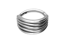 Laden Sie das Bild in den Galerie-Viewer, 4 Ringe Vierfach Welle Ring Clicker piercinginspiration®