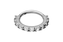 Laden Sie das Bild in den Galerie-Viewer, Clicker Ring Eingefasste Kristalle piercinginspiration®