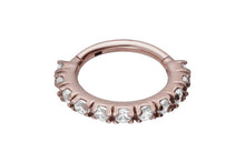 Laden Sie das Bild in den Galerie-Viewer, Clicker Ring Eingefasste Kristalle piercinginspiration®