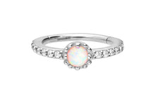 Laden Sie das Bild in den Galerie-Viewer, Multiple Eingefasste Kristalle Opal Clicker Ring piercinginspiration®