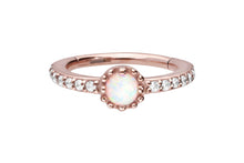 Laden Sie das Bild in den Galerie-Viewer, Multiple Eingefasste Kristalle Opal Clicker Ring piercinginspiration®