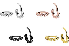 Laden Sie das Bild in den Galerie-Viewer, Kristall Geflochten Doppelt Gedreht Clicker Ring piercinginspiration®