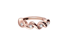 Laden Sie das Bild in den Galerie-Viewer, Kristall Geflochten Doppelt Gedreht Clicker Ring piercinginspiration®
