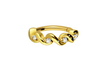 Laden Sie das Bild in den Galerie-Viewer, Kristall Geflochten Doppelt Gedreht Clicker Ring piercinginspiration®