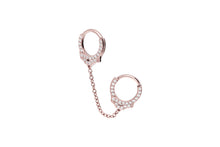 Laden Sie das Bild in den Galerie-Viewer, Industrial Handschellen Kristalle Clicker Ring piercinginspiration®