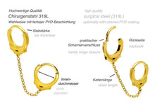 Laden Sie das Bild in den Galerie-Viewer, Industrial Handschellen Clicker Ring piercinginspiration®
