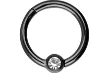 Laden Sie das Bild in den Galerie-Viewer, Clicker Ring Kugel Kristall Chirurgenstahl piercinginspiration®