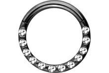 Laden Sie das Bild in den Galerie-Viewer, Clicker Ring 14 Epoxy Kristalle Segmentring piercinginspiration®