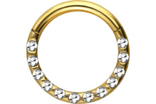 Laden Sie das Bild in den Galerie-Viewer, Clicker Ring 14 Epoxy Kristalle Segmentring piercinginspiration®