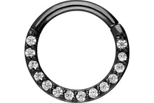 Laden Sie das Bild in den Galerie-Viewer, Clicker Ring 14 Kristalle Segmentring piercinginspiration®