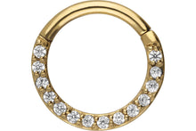 Laden Sie das Bild in den Galerie-Viewer, Clicker Ring 14 Kristalle Segmentring piercinginspiration®