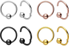 Laden Sie das Bild in den Galerie-Viewer, Titan Clicker Ring Kugel piercinginspiration®