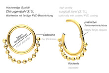 Laden Sie das Bild in den Galerie-Viewer, Clicker Ring Kugel Kette piercinginspiration®