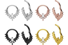 Laden Sie das Bild in den Galerie-Viewer, Oriental Kugeln Kristalle Clicker Ring piercinginspiration®