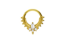 Laden Sie das Bild in den Galerie-Viewer, Oriental Kugeln Kristalle Clicker Ring piercinginspiration®