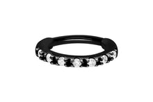 Laden Sie das Bild in den Galerie-Viewer, Einfgefasste Kristalle Septum Daith Clicker Ring Oval piercinginspiration®