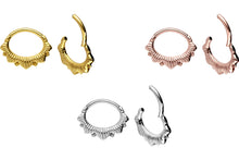 Laden Sie das Bild in den Galerie-Viewer, Clicker Ring Oval Oriental Septum Daith piercinginspiration®