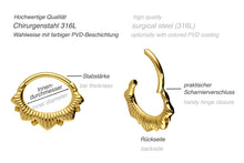 Laden Sie das Bild in den Galerie-Viewer, Clicker Ring Oval Oriental Septum Daith piercinginspiration®