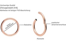 Laden Sie das Bild in den Galerie-Viewer, Basic Ring Clicker Chirurgenstahl piercinginspiration®
