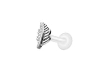 Laden Sie das Bild in den Galerie-Viewer, PTFE Blatt Titan Innengewinde Labret Ohrpiercing piercinginspiration®