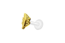 Laden Sie das Bild in den Galerie-Viewer, PTFE Blatt Titan Innengewinde Labret Ohrpiercing piercinginspiration®