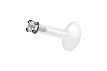 Laden Sie das Bild in den Galerie-Viewer, PTFE Titan Kristall Rund Innengewinde Labret Ohrpiercing piercinginspiration®
