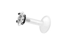 Laden Sie das Bild in den Galerie-Viewer, Titan PTFE Kristall Oval Tropfen Labret Ohrpiercing piercinginspiration®