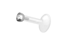 Laden Sie das Bild in den Galerie-Viewer, PTFE Titan Basic Kristall Rund Innengewinde Labret Ohrpiercing piercinginspiration®