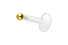 Laden Sie das Bild in den Galerie-Viewer, PTFE Titan Basic Rund Innengewinde Labret Ohrpiercing piercinginspiration®