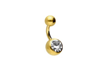 Laden Sie das Bild in den Galerie-Viewer, Titan Innengewinde Kristall Bauchnabelpiercing piercinginspiration®