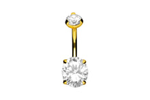 Laden Sie das Bild in den Galerie-Viewer, Titan Innengewinde Kristall Oval Bauchnabelpiercing piercinginspiration®