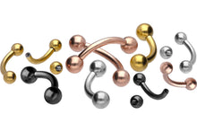 Laden Sie das Bild in den Galerie-Viewer, Titan Innengewinde Basic Rook Banane Barbell piercinginspiration®