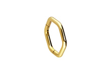 Laden Sie das Bild in den Galerie-Viewer, Titan Sechseck 6 Eck Clicker Ring piercinginspiration®