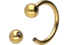 Laden Sie das Bild in den Galerie-Viewer, Titan Innengewinde Hufeisen Ring Barbell piercinginspiration®