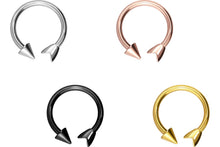 Laden Sie das Bild in den Galerie-Viewer, Titan Innengewinde Hufeisen Pfeil Ring Barbell piercinginspiration®