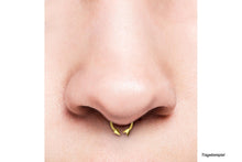 Laden Sie das Bild in den Galerie-Viewer, Titan Innengewinde Hufeisen Pfeil Ring Barbell piercinginspiration®