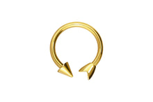 Laden Sie das Bild in den Galerie-Viewer, Titan Innengewinde Hufeisen Pfeil Ring Barbell piercinginspiration®