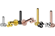 Titan Innengewinde Labret 3 Kugeln Blume Ohrpiercing piercinginspiration®