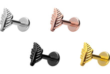 Laden Sie das Bild in den Galerie-Viewer, Titan Blatt Innengewinde Labret Ohrpiercing piercinginspiration®