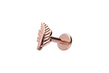 Laden Sie das Bild in den Galerie-Viewer, Titan Blatt Innengewinde Labret Ohrpiercing piercinginspiration®