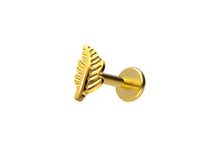 Laden Sie das Bild in den Galerie-Viewer, Titan Blatt Innengewinde Labret Ohrpiercing piercinginspiration®