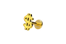 Laden Sie das Bild in den Galerie-Viewer, Titan Innengewinde Labret US Dollar Ohrpiercing piercinginspiration®