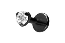 Laden Sie das Bild in den Galerie-Viewer, Titan Innengewinde Eingefasster Kristall Rund Labret Ohrpiercing piercinginspiration®