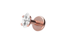 Laden Sie das Bild in den Galerie-Viewer, Titan Kristall Oval Tropfen Labret Ohrpiercing piercinginspiration®