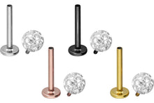 Laden Sie das Bild in den Galerie-Viewer, Titan Epoxy Rund Labret Innengewinde Ohrpiercing piercinginspiration®